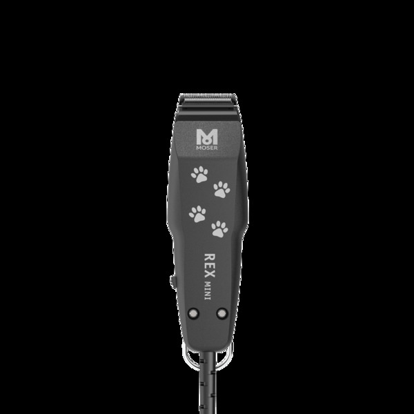Мозер Триммер Rex Mini черный с лапками для стрижки животных, 5 Вт, нож на винтах, насадка, Moser