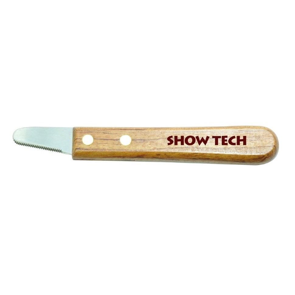 ШоуТеч Тримминговочный нож 3200 с деревянной ручкой для собак и кошек, для очень мягкой шерсти, ShowTech