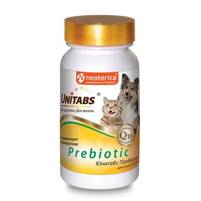Unitabs Пребиотик Prebiotic для кошек и собак, 100 г, Экопром