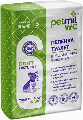 Петмил Пеленки впитывающие гелевые для животных, в ассортименте, Petmil WC