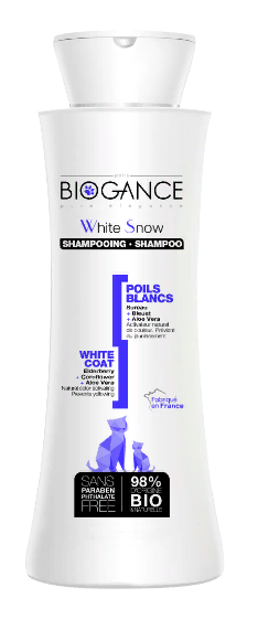 Биоганс Натуральный био-шампунь Biogance White Snow для кошек с белой и светлой шерстью, 150 мл, Biogance