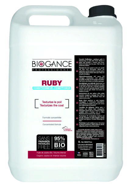 Биоганс Кондиционер текстурный концентрированный Biogance Ruby Texturising Conditionner для собак и кошек, 5 л, Biogance 
