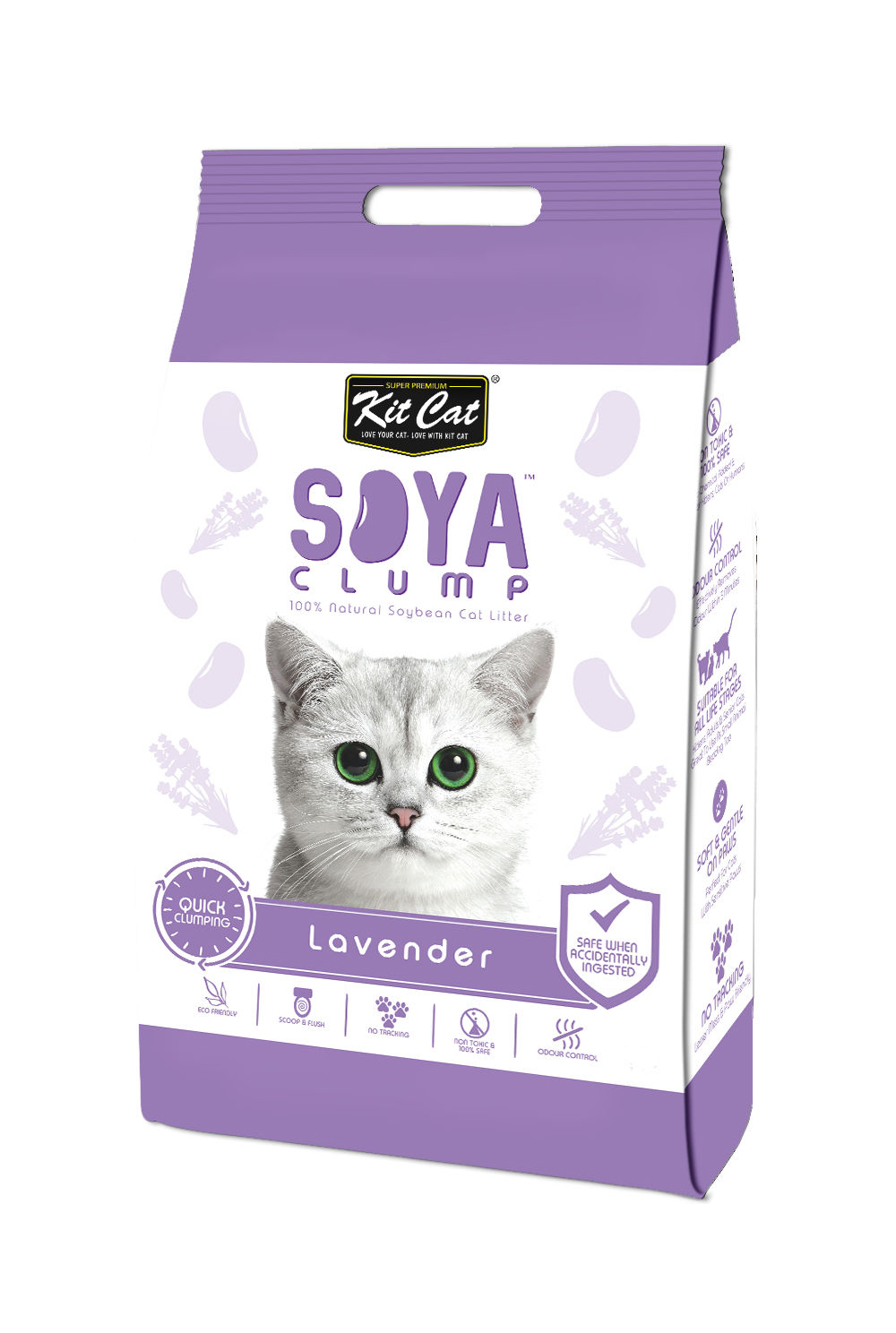 Кит Кэт Наполнитель SoyaClump Soybean Litter Lavender соевый комкующийся, Лаванда, в ассортименте, Kit Cat 