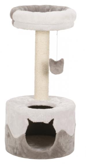 Трикси Домик для кошек Nuria, диаметр 35 см, высота 71 см белый/серый, Trixie