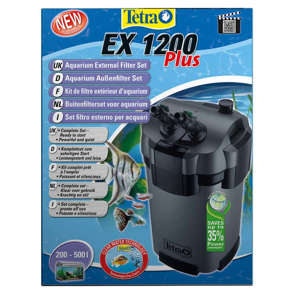 Тетра Внешний фильтр Tetratec EX 1200 Plus для аквариумов до 500 л, 1200 л/ч, Tetra