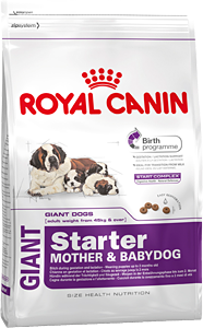 Корм Роял Канин GIANT Starter для щенков собак гигантских пород (вес взрослой собаки свыше 45 кг) в период отъема до 2-месячного возраста, Джайнт Стартер, 15 кг, Royal Canin