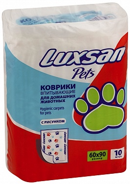 Люксан Пеленки впитывающие Pets Premium с рисунком, в ассортименте, Luxsan