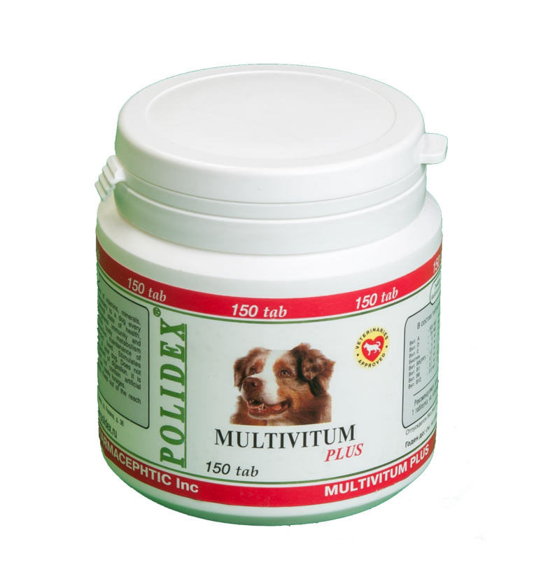 Полидекс Поливитаминно-минеральный комплекс для собак Multivitum plus (Мультивитум Плюс), в ассортименте, Polidex  
